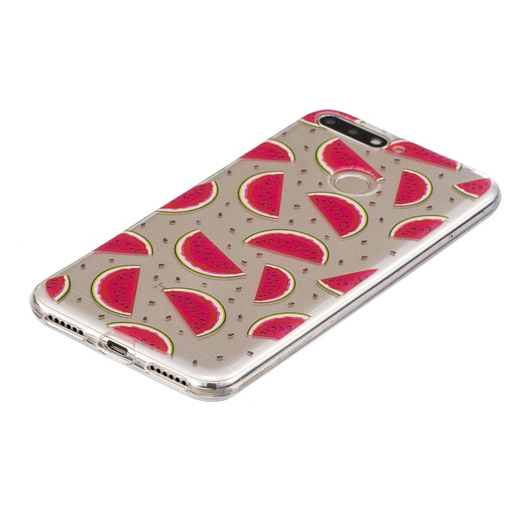 Pattern Printing Flexible TPU Shell for Huawei Y6 (2018) / Honor 7A (without Fingerprint Sensor) - Watermelon-2