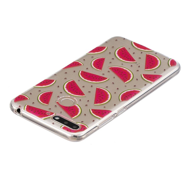 Pattern Printing Flexible TPU Shell for Huawei Y6 (2018) / Honor 7A (without Fingerprint Sensor) - Watermelon-3