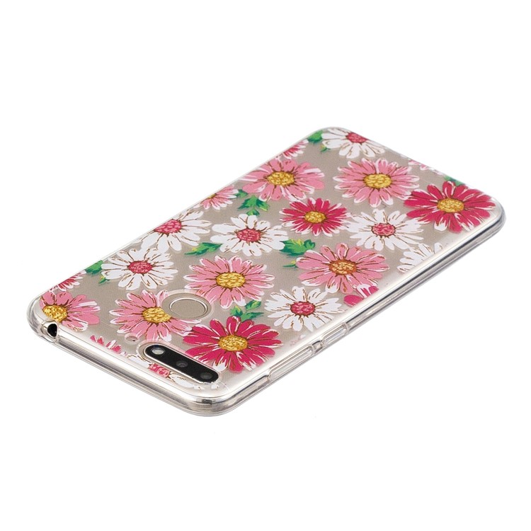 Pattern Printing Flexible TPU Cover Accessory for Huawei Y6 (2018) / Honor 7A (without Fingerprint Sensor) - Daisy Flower-3