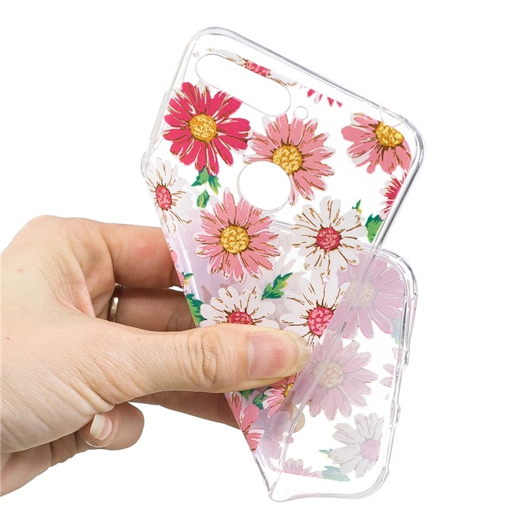 Pattern Printing Flexible TPU Cover Accessory for Huawei Y6 (2018) / Honor 7A (without Fingerprint Sensor) - Daisy Flower-4
