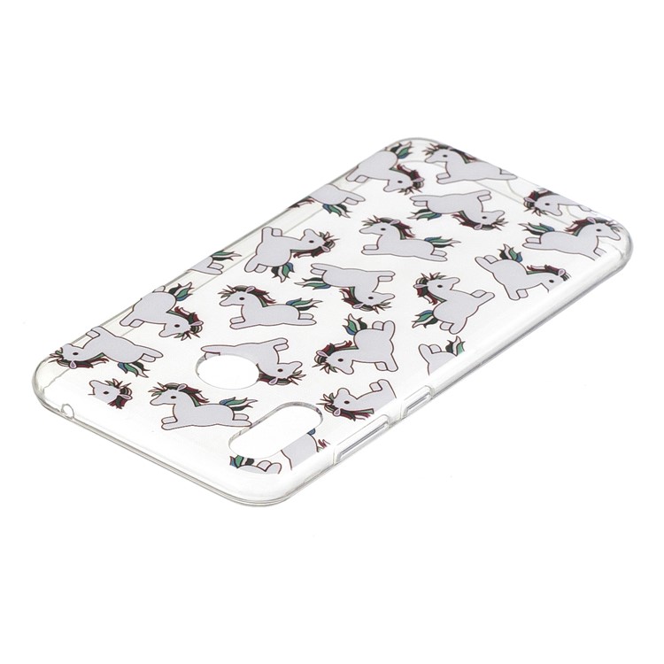 Pattern Printing Flexible TPU Protective Cover for Huawei Honor Play - Adorable Unicorns-3