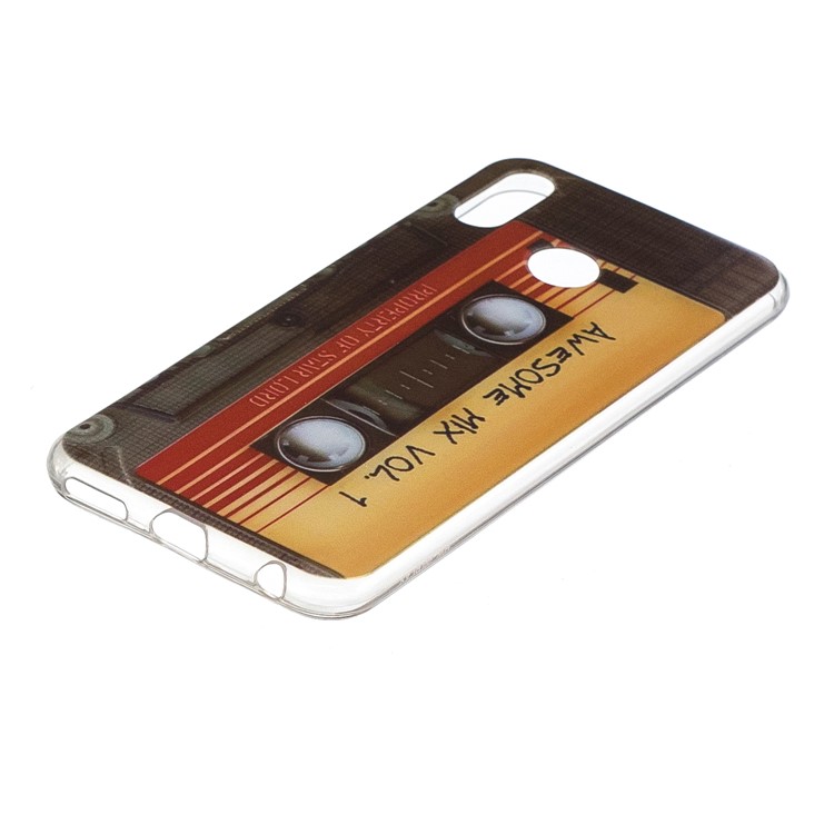 Pattern Printing Flexible TPU Protection Casing for Huawei Honor Play - Cassette Tape-2