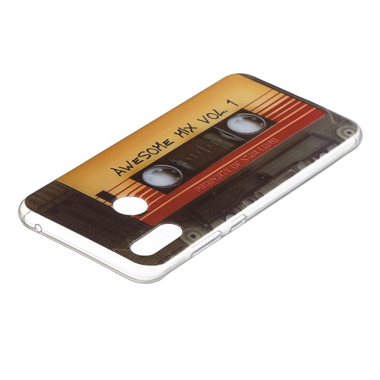 Pattern Printing Flexible TPU Protection Casing for Huawei Honor Play - Cassette Tape-3