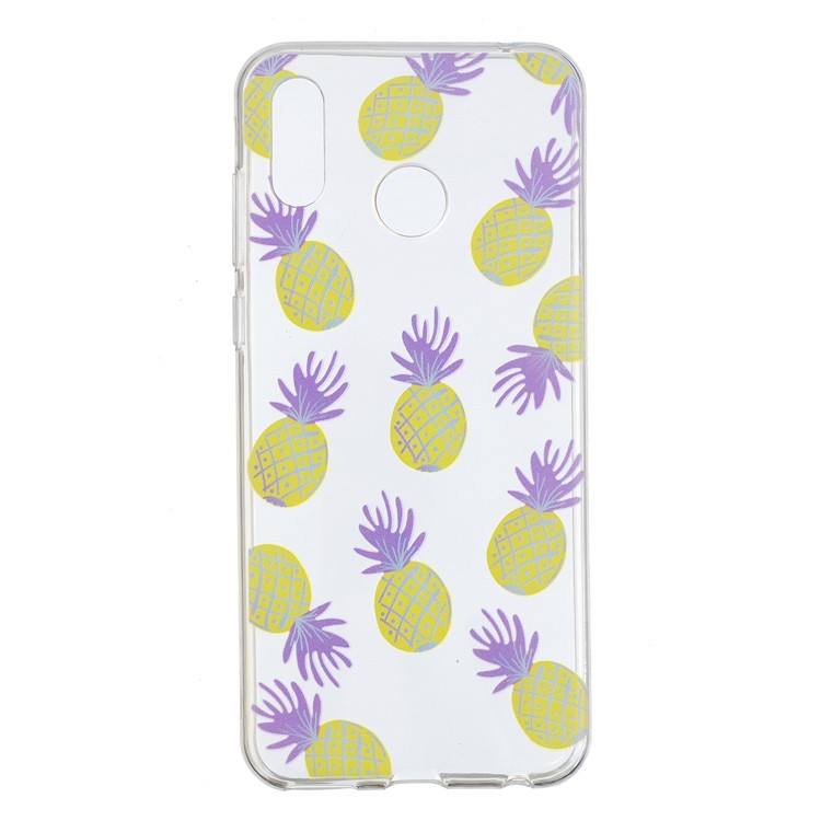 Pattern Printing Flexible TPU Cell Phone Case for Huawei Honor Play - Pineapple-1