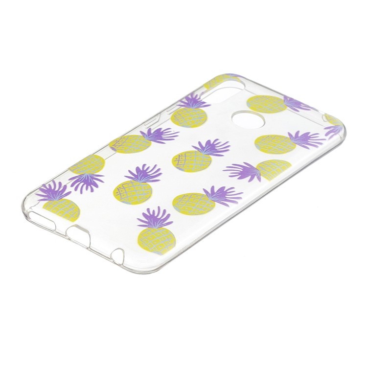 Pattern Printing Flexible TPU Cell Phone Case for Huawei Honor Play - Pineapple-2