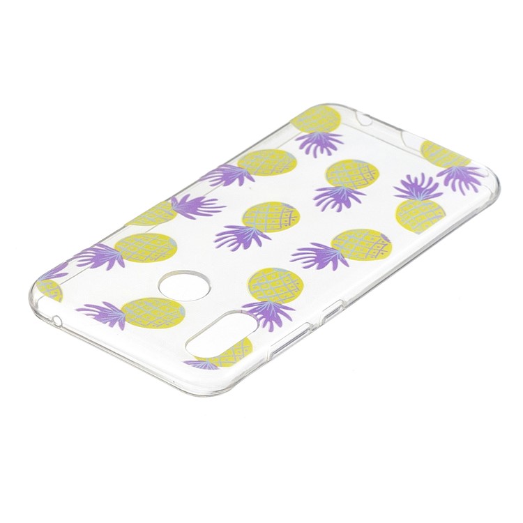 Pattern Printing Flexible TPU Cell Phone Case for Huawei Honor Play - Pineapple-3