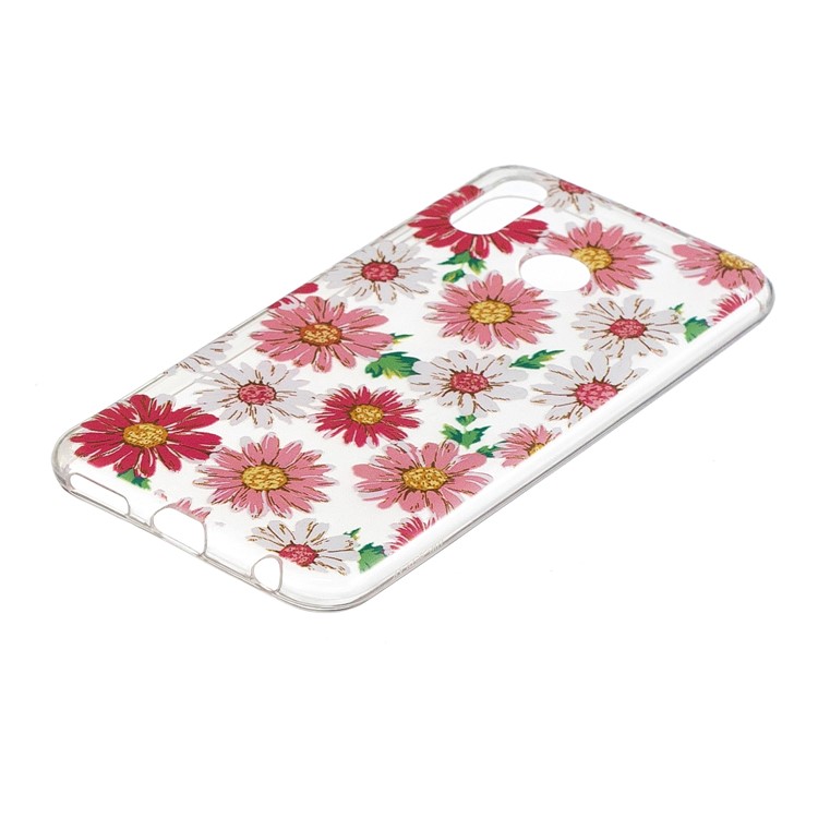 Pattern Printing Flexible TPU Mobile Phone Cover for Huawei Honor Play - Daisy Flower-2