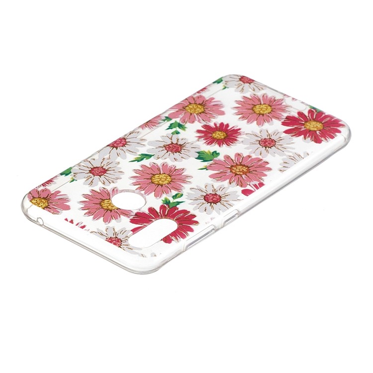 Pattern Printing Flexible TPU Mobile Phone Cover for Huawei Honor Play - Daisy Flower-3