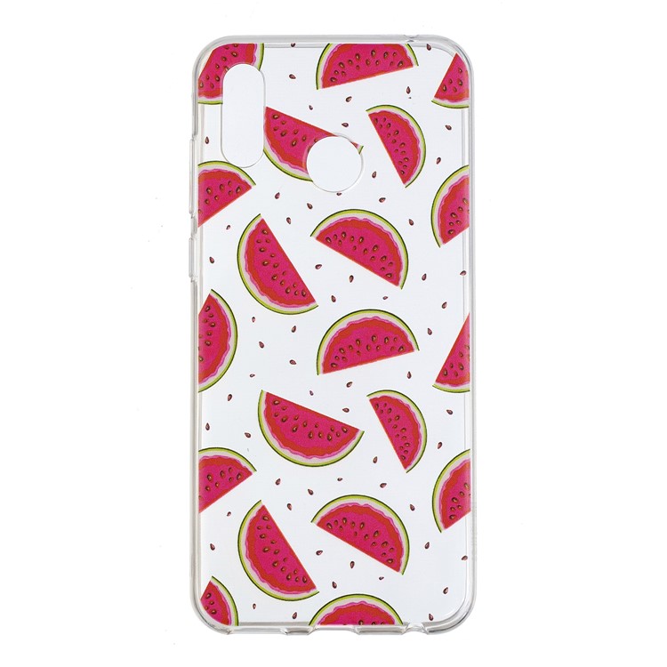 Pattern Printing Flexible TPU Mobile Cover for Huawei Honor Play - Watermelon-1