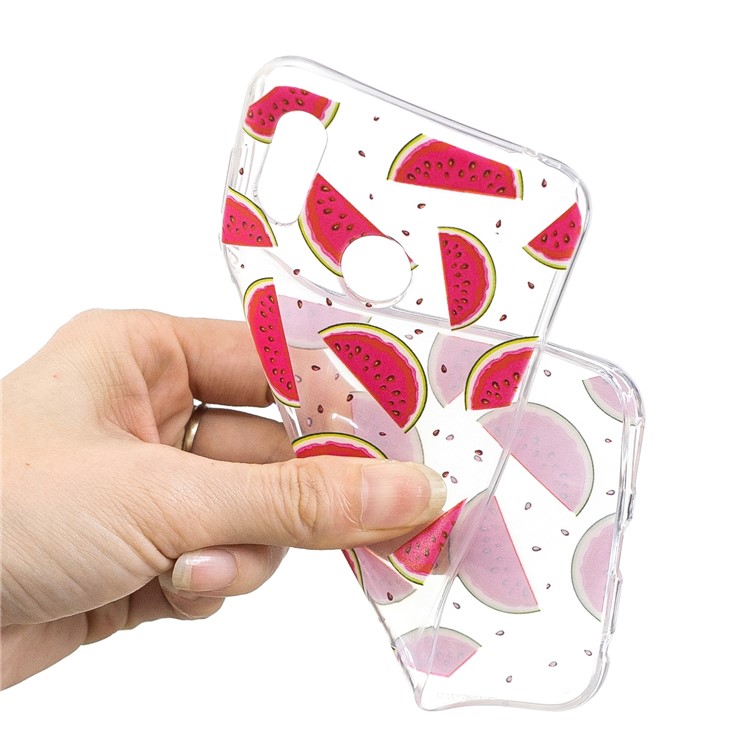Pattern Printing Flexible TPU Mobile Cover for Huawei Honor Play - Watermelon-4