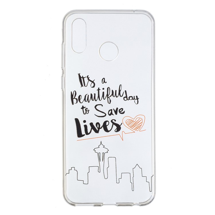 Pattern Printing Flexible TPU Case Mobile Accessory for Huawei Honor Play - Life Quote-1