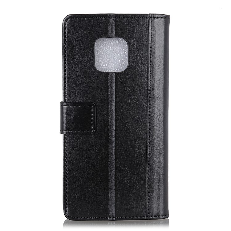 Rivet Decorated Crazy Horse Leather Wallet Case for Huawei Mate 20 Pro - Black-3