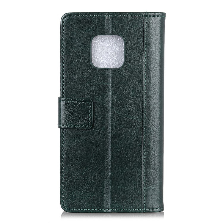 Rivet Decorated Crazy Horse PU Leather Wallet Case for Huawei Mate 20 Pro - Blackish Green-3