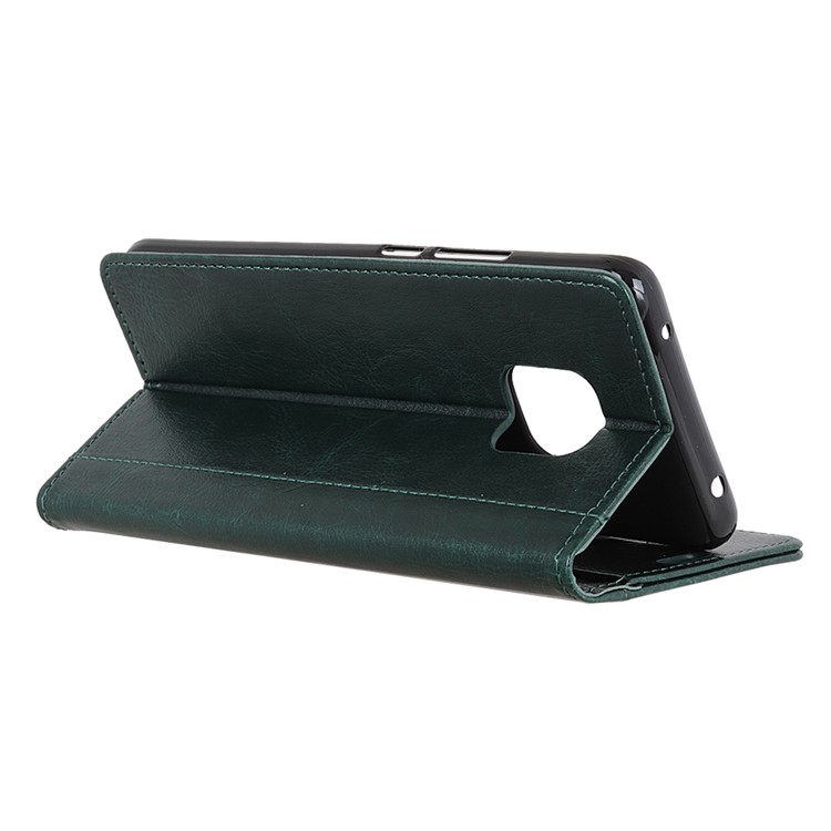 Rivet Decorated Crazy Horse PU Leather Wallet Case for Huawei Mate 20 Pro - Blackish Green-5