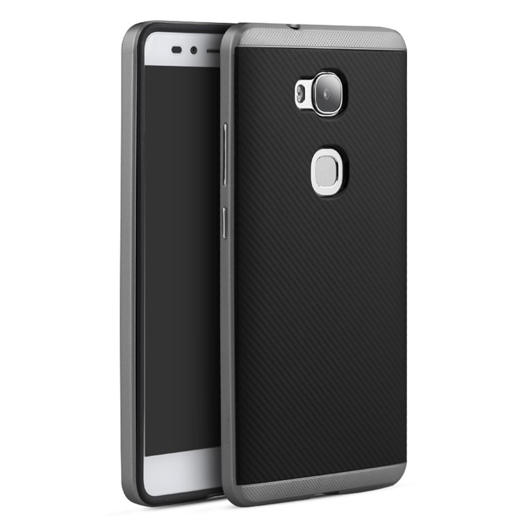 IPAKY PC Bumper + TPU Back Case for Huawei Honor Play 5X / Honor 5X - Grey-1
