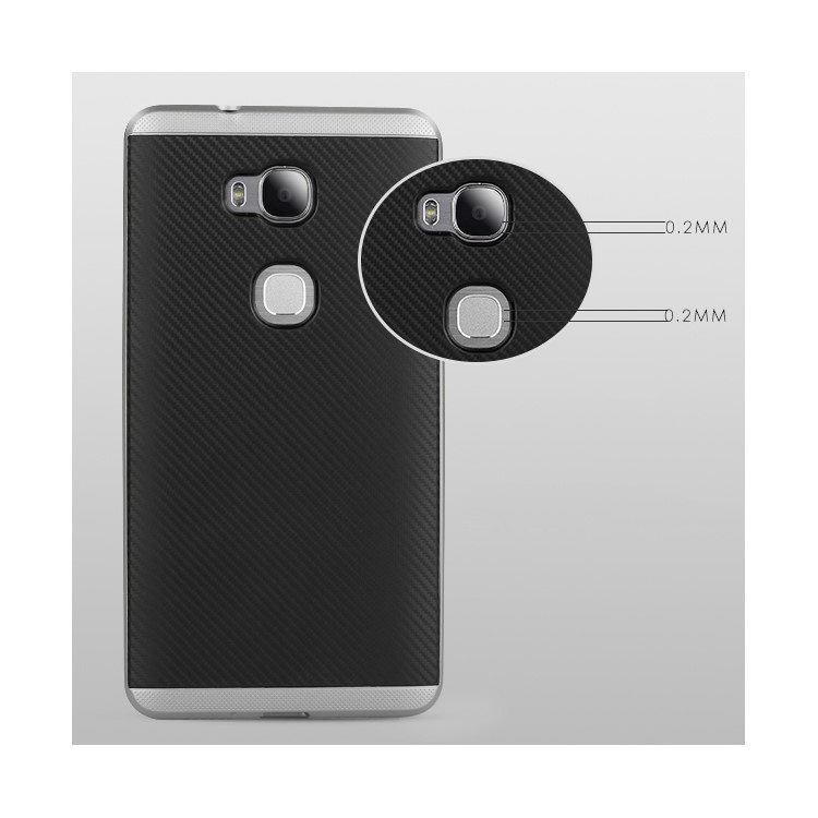 IPAKY PC Bumper + TPU Back Case for Huawei Honor Play 5X / Honor 5X - Grey-8