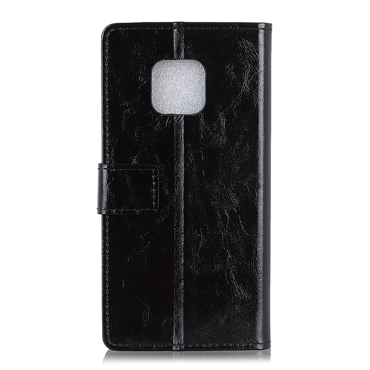 Crazy Horse Texture Wallet PU Leather Stand Shell Case for Huawei Mate 20 Pro - Black-7