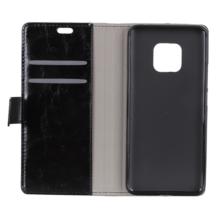 Crazy Horse Texture Wallet PU Leather Stand Shell Case for Huawei Mate 20 Pro - Black-8
