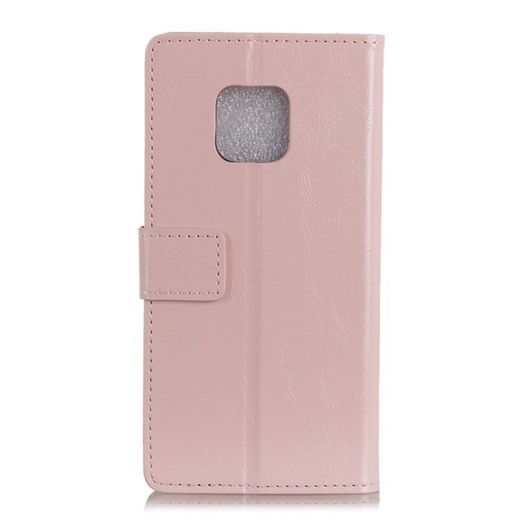 Crazy Horse Texture Wallet PU Leather Stand Accessory Case for Huawei Mate 20 Pro - Pink-7