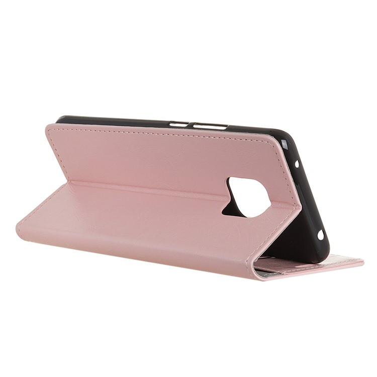 Crazy Horse Texture Wallet PU Leather Stand Accessory Case for Huawei Mate 20 Pro - Pink-9