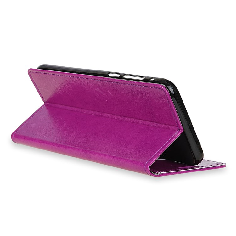 Crazy Horse Texture Wallet PU Leather Stand Protection Cover for Huawei Mate 20 Pro - Purple-6