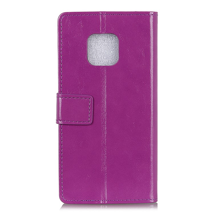 Crazy Horse Texture Wallet PU Leather Stand Protection Cover for Huawei Mate 20 Pro - Purple-7