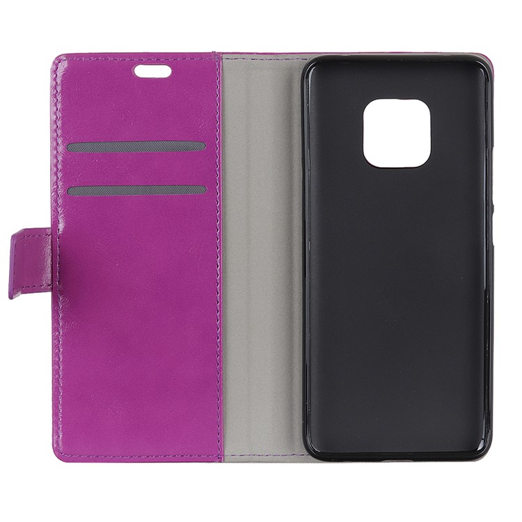 Crazy Horse Texture Wallet PU Leather Stand Protection Cover for Huawei Mate 20 Pro - Purple-8
