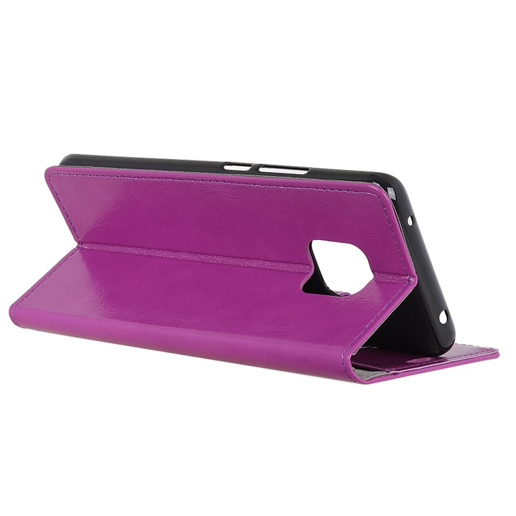 Crazy Horse Texture Wallet PU Leather Stand Protection Cover for Huawei Mate 20 Pro - Purple-9