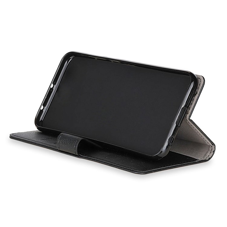 Wallet Stand Flip Leather Phone Casing for Huawei Mate 20 Pro - Black-5