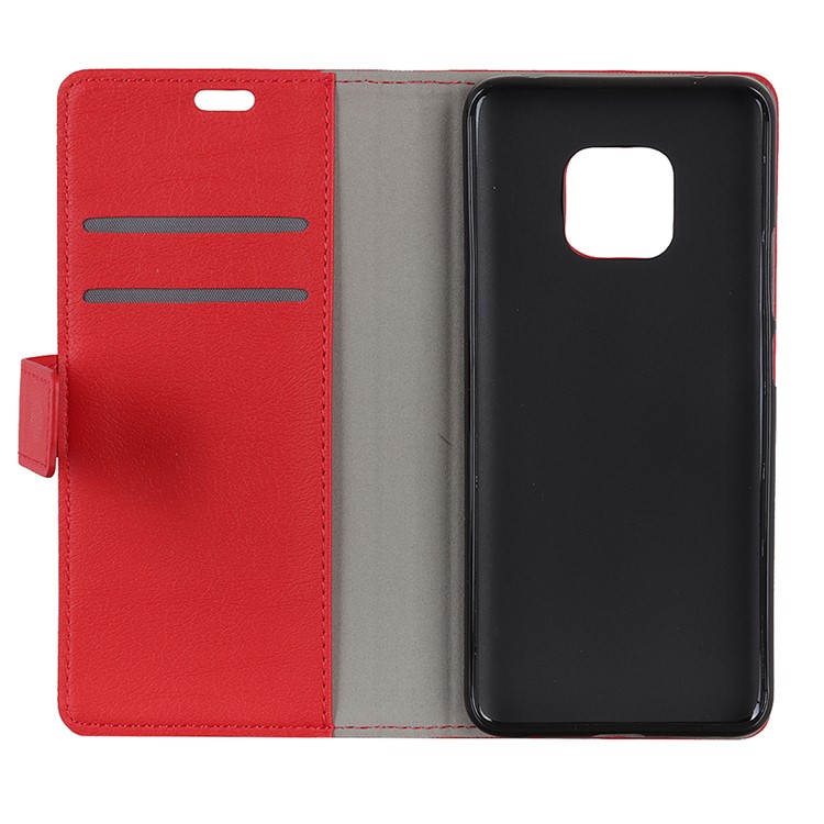 Wallet Stand Flip Leather Phone Shell for Huawei Mate 20 Pro - Red-8