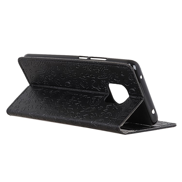 Cartoon Graffiti Leather Stand Mobile Case Wallet for Huawei Mate 20 Pro - Black-9
