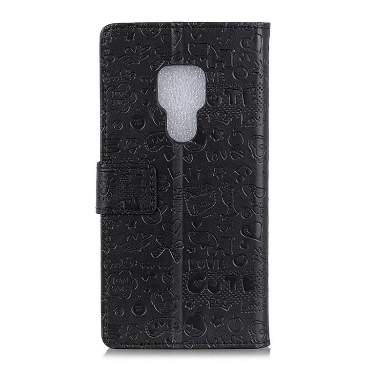 Cartoon Graffiti Wallet Leather Stand Flip Phone Case for Huawei Mate 20 - Black-7