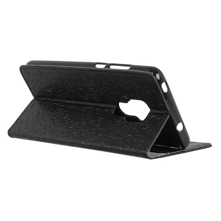 Cartoon Graffiti Wallet Leather Stand Flip Phone Case for Huawei Mate 20 - Black-9