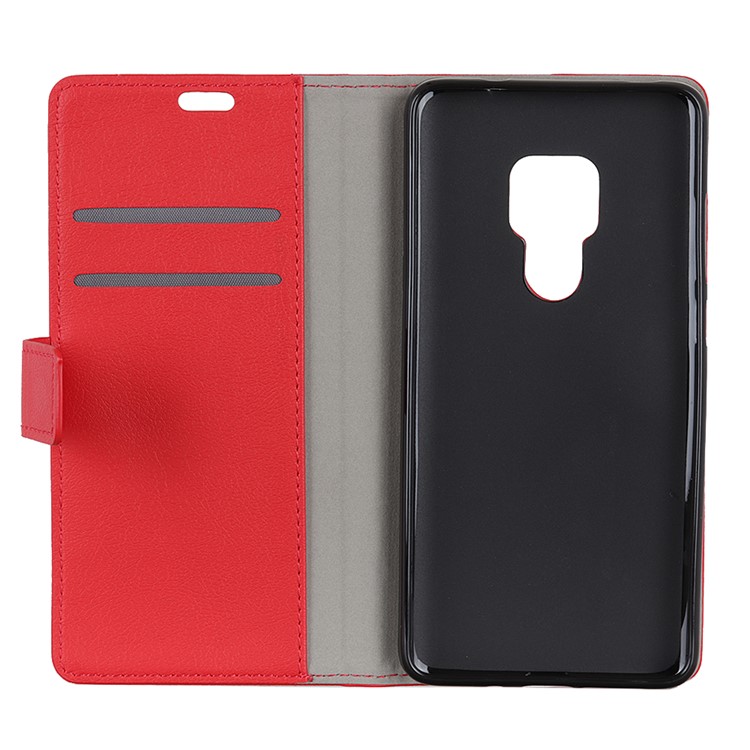 Wallet Leather Stand Cover Shell for Huawei Mate 20 - Red-8