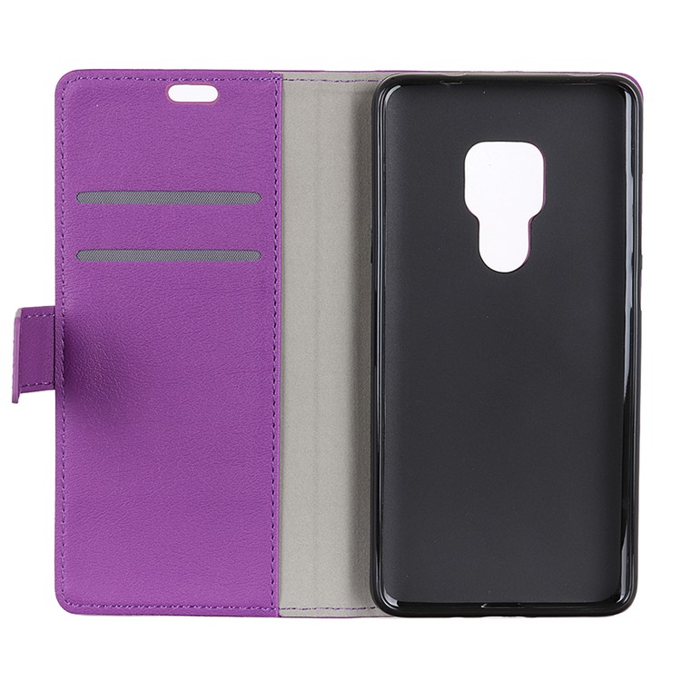 Wallet Leather Stand Folio Protection Casing for Huawei Mate 20 - Purple-8