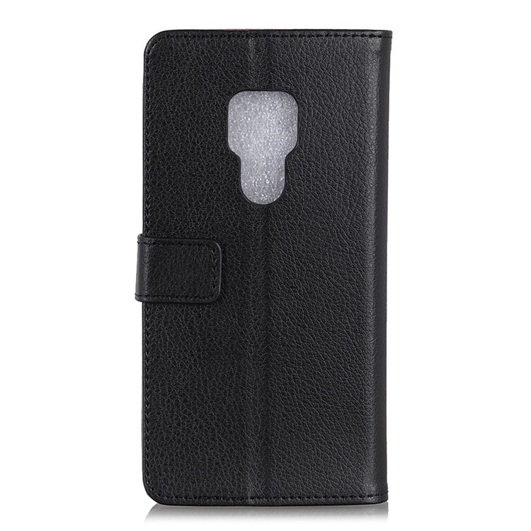 Litchi Texture Wallet Stand PU Leather Casing for Huawei Mate 20 - Black-4