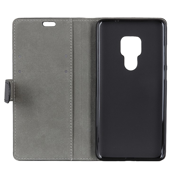 Magnetic Leather Stand Case for Huawei Mate 20 - Black-4
