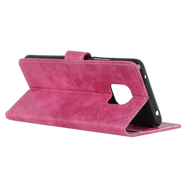 Vintage Style Flip Leather Wallet Stand Case for Huawei Mate 20 Pro - Rose-6