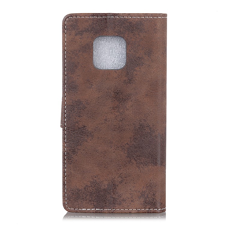 Vintage Style Flip Leather Wallet Stand Phone Cover for Huawei Mate 20 Pro - Brown-4