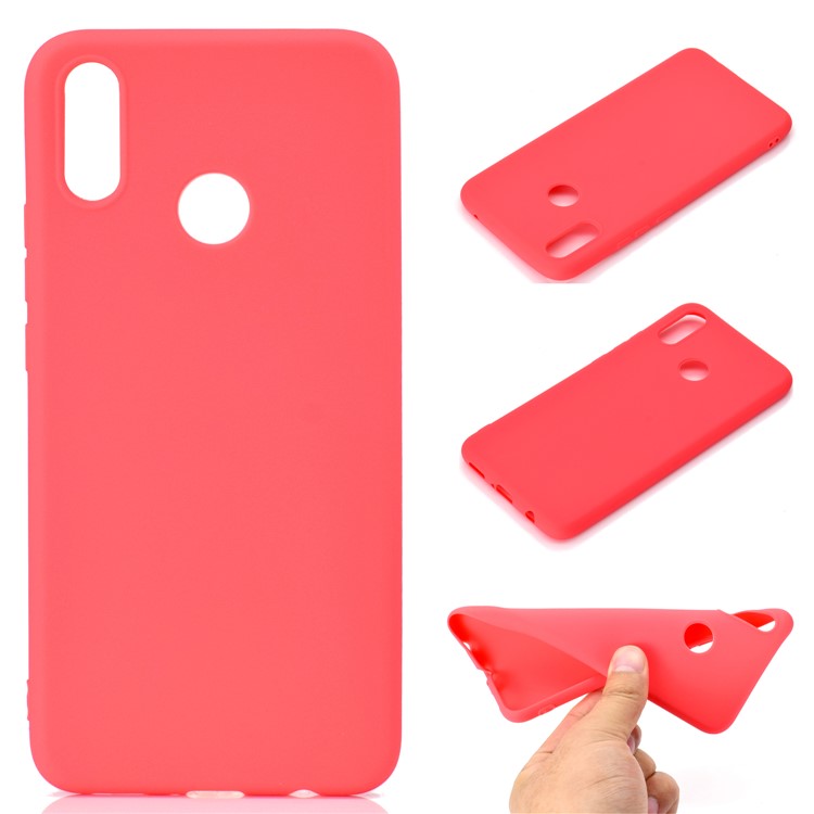 Solid Color Matte Soft TPU Phone Casing for Huawei nova 3i / P Smart Plus - Red-1