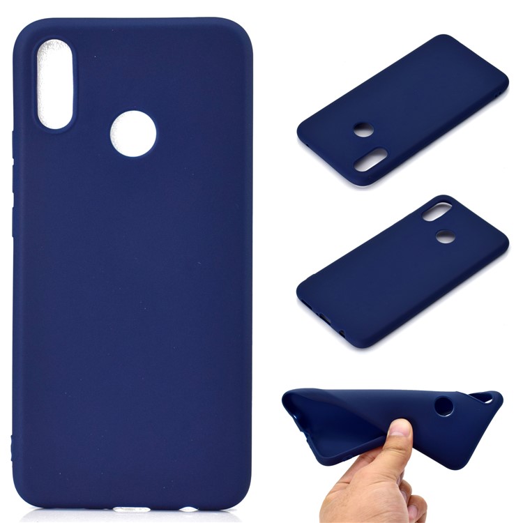 Solid Color Matte Soft TPU Protection Shell for Huawei nova 3i / P Smart Plus - Dark Blue-1