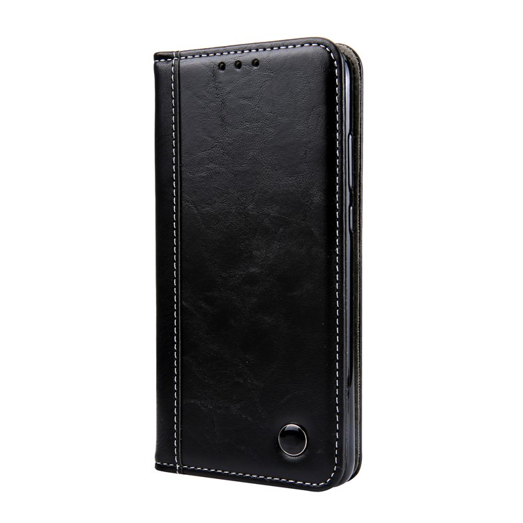 Wallet Stitching PU Leather Flip Protection Case with Stand for Huawei P20 - Black-3
