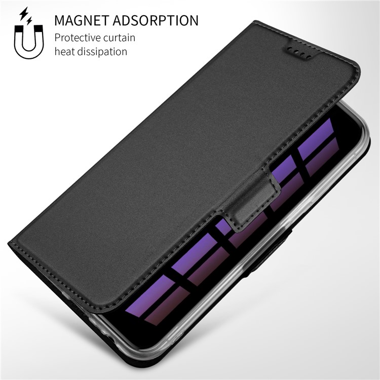 Auto-absorbed Leather Card Holder Case with Stand for Huawei Mate 20 Lite - Black-7