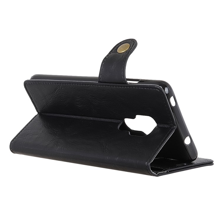 For Huawei Mate 20 S Shape Crazy Horse Texture Wallet Stand Leather Phone Case - Black-10