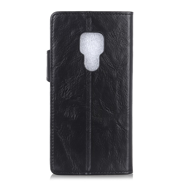 For Huawei Mate 20 S Shape Crazy Horse Texture Wallet Stand Leather Phone Case - Black-8