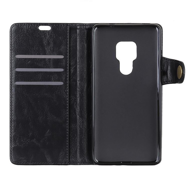 For Huawei Mate 20 S Shape Crazy Horse Texture Wallet Stand Leather Phone Case - Black-9