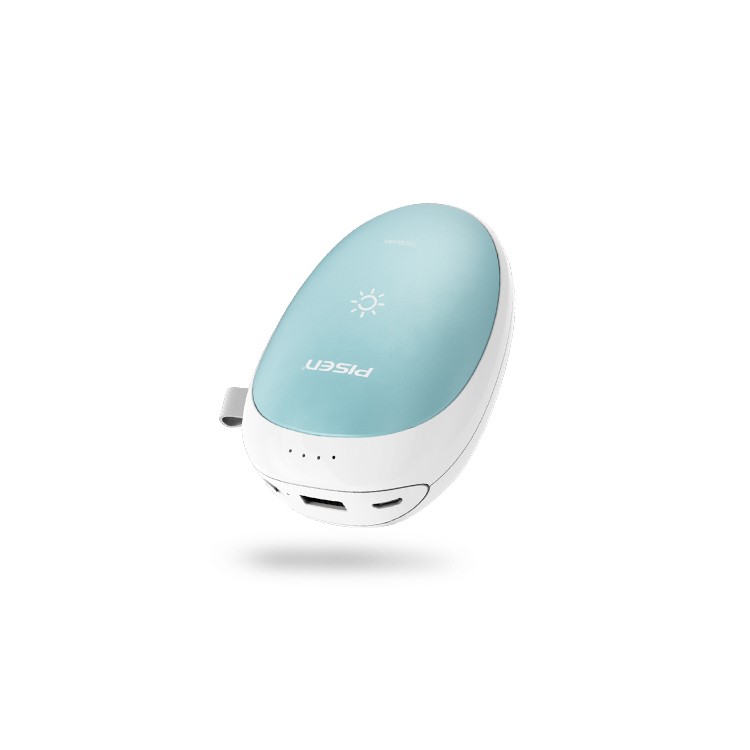PISEN CE Certificated 7500mAh Backup Power Bank Hand Warmer - Blue-2
