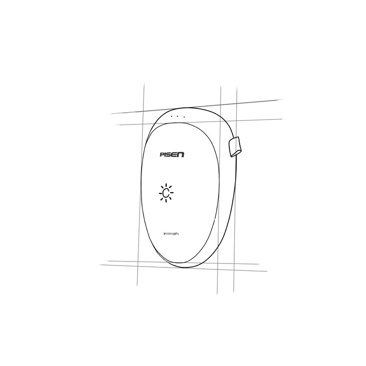 PISEN CE Certificated 7500mAh Backup Power Bank Hand Warmer - Blue-9