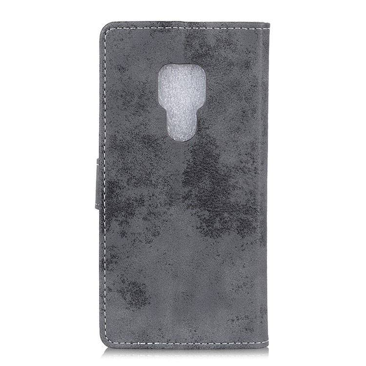Vintage Style Wallet Stand Leather Flip Phone Case for Huawei Mate 20 - Grey-4