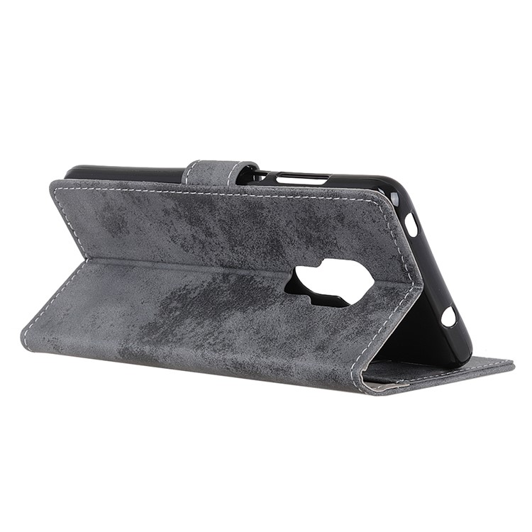 Vintage Style Wallet Stand Leather Flip Phone Case for Huawei Mate 20 - Grey-6